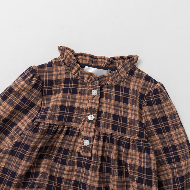 チェック柄胸切替ワンピース | ブランシェス | 詳細画像13 