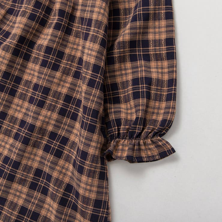 チェック柄胸切替ワンピース | ブランシェス | 詳細画像14 