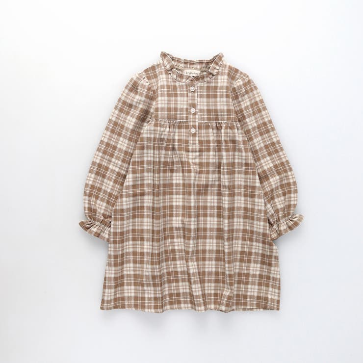 チェック柄胸切替ワンピース | ブランシェス | 詳細画像2 