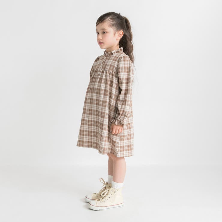 チェック柄胸切替ワンピース | ブランシェス | 詳細画像6 