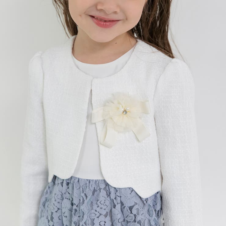 ジャケット＋花柄ジャガード ワンピース＋コサージュ 入園 | ブランシェス | 詳細画像8 