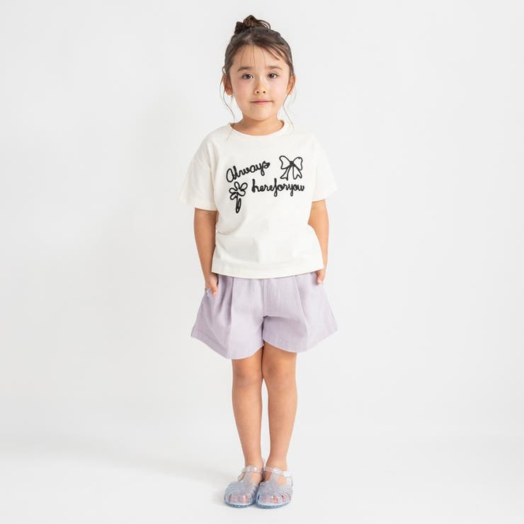 コード刺しゅう半袖Tシャツ | ブランシェス | 詳細画像3 