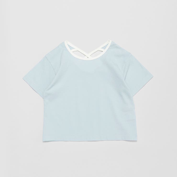 サックス | バックハート半袖Tシャツ | ブランシェス