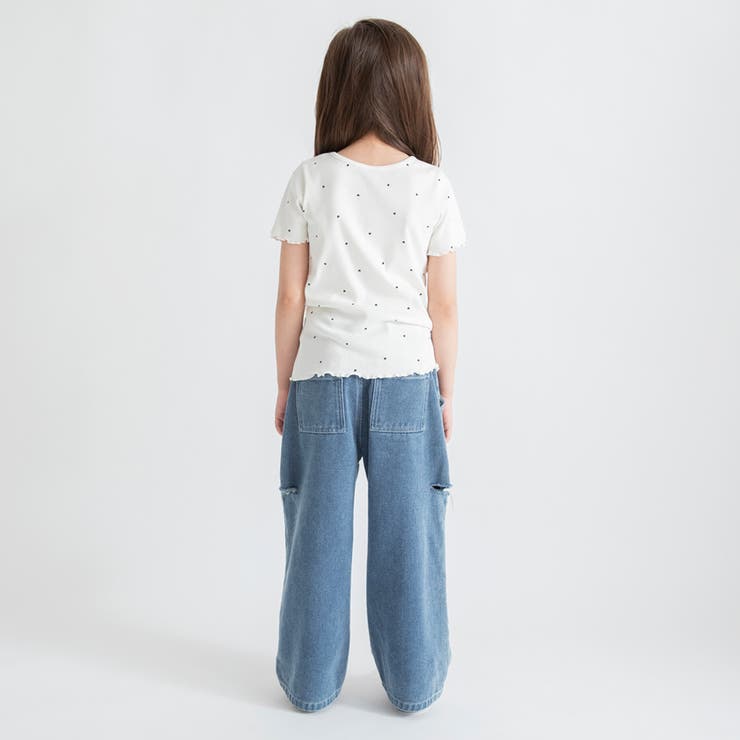 【吸水速乾】リボン付きテレコ半袖Tシャツ | ブランシェス | 詳細画像5 