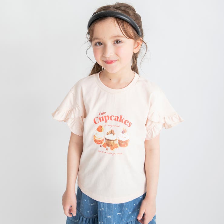 ピンク | 【吸水速乾】フリル袖アソート半袖Tシャツ | ブランシェス
