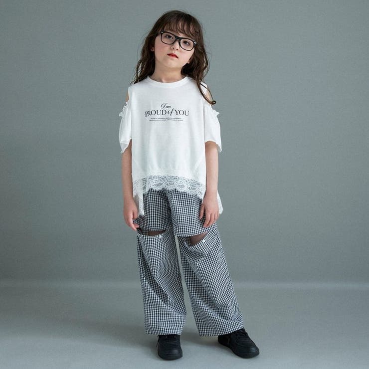 【WEB限定】ハンカチーフヘム裾肩あきＴシャツ | ブランシェス | 詳細画像3 
