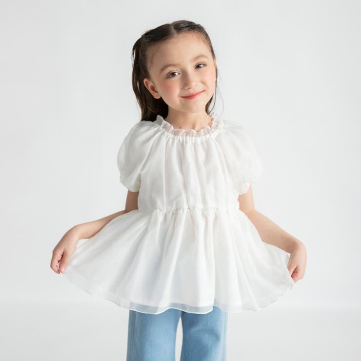 【プチレディ】オーガンジーパフスリーブトップス | ブランシェス | 詳細画像18 