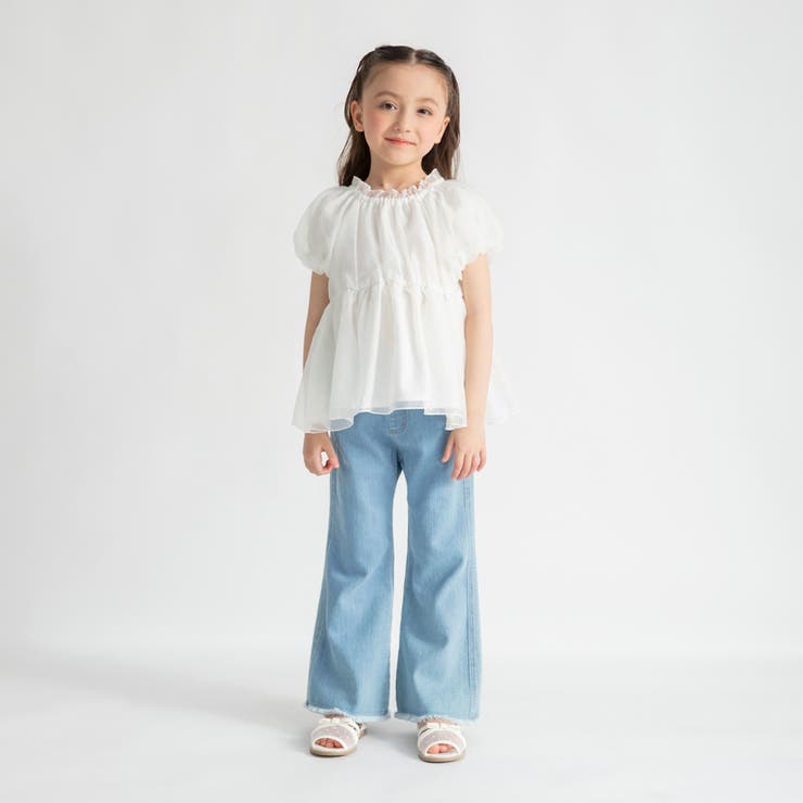 【プチレディ】オーガンジーパフスリーブトップス | ブランシェス | 詳細画像3 