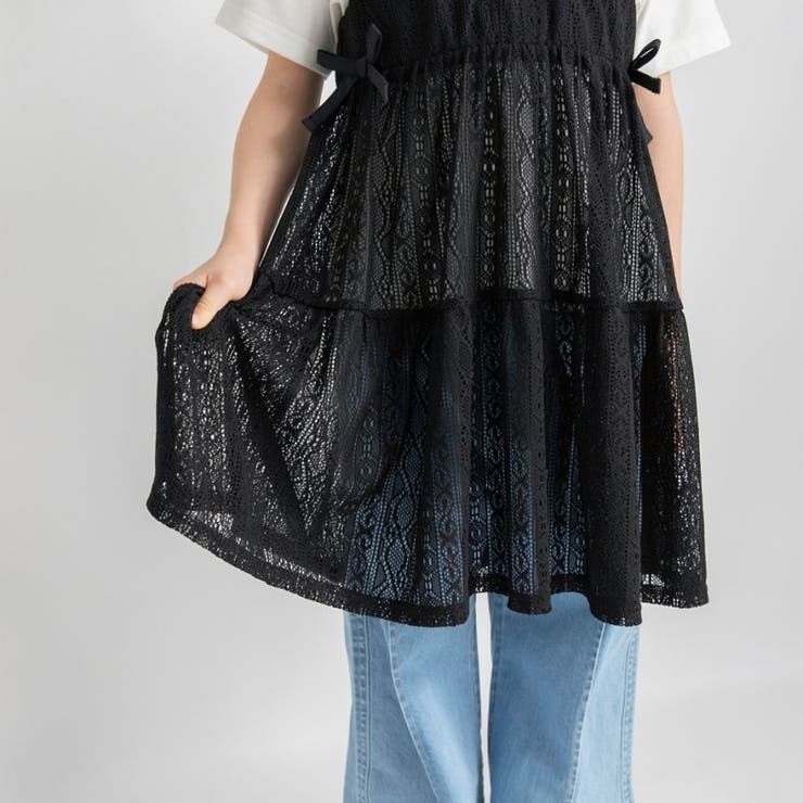 レースロングジレ＆Tシャツセット | ブランシェス | 詳細画像18 