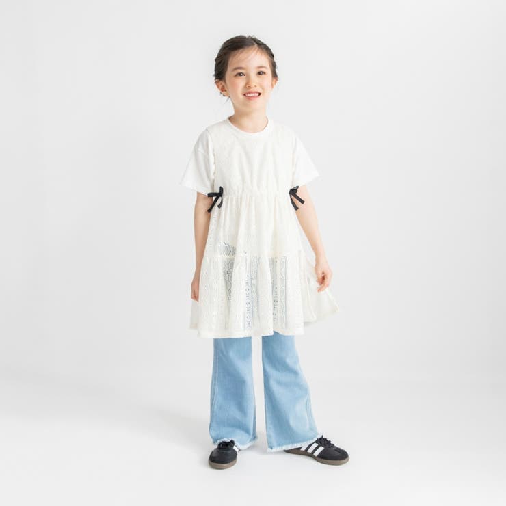 レースロングジレ＆Tシャツセット | ブランシェス | 詳細画像4 