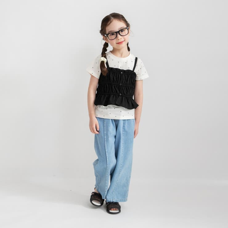 前開き風キャミソール＆Tシャツセット | ブランシェス | 詳細画像12 