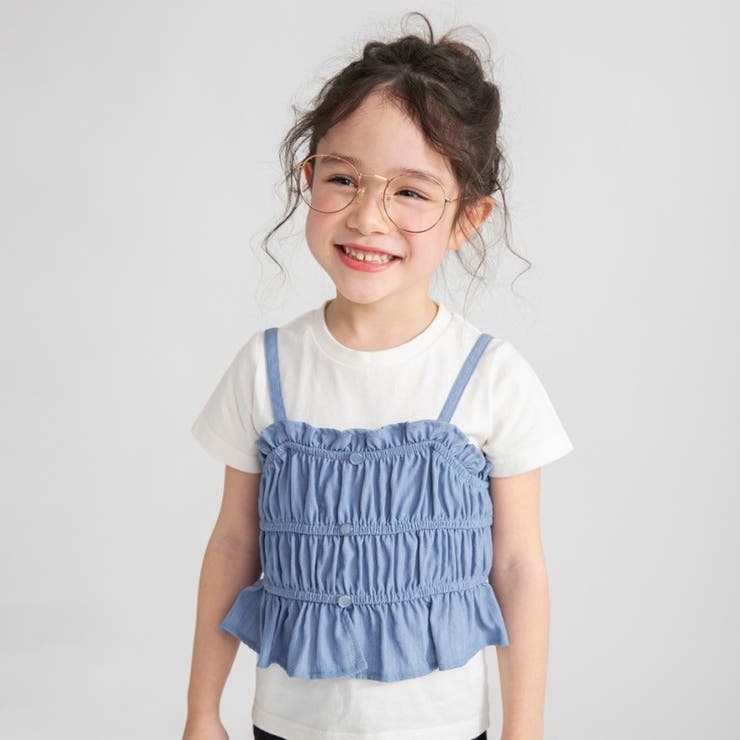 前開き風キャミソール＆Tシャツセット | ブランシェス | 詳細画像8 