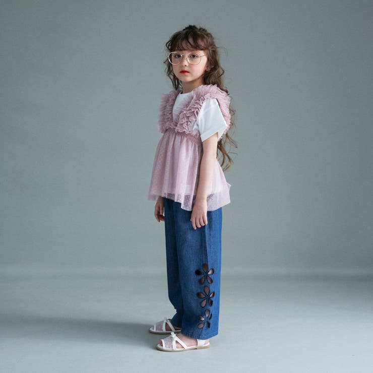 【WEB限定】チュールチュニックトップスセット | ブランシェス | 詳細画像5 