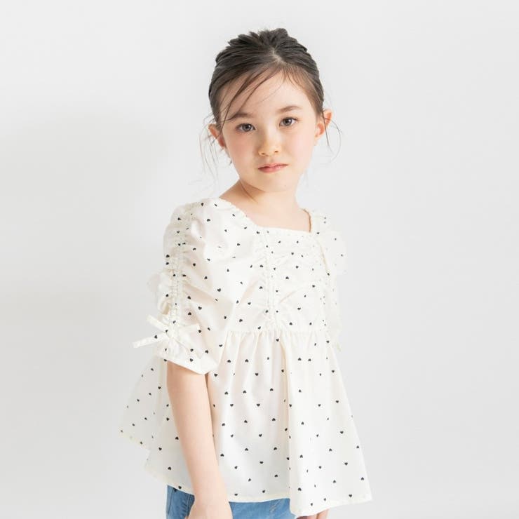 アイボリー | 【プチレディ/おそろい】シャーリングリボンチュニック | ブランシェス