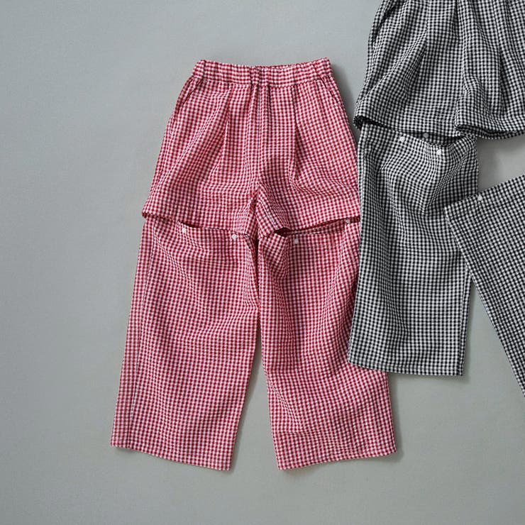 【WEB限定】2WAYギンガムチェックパンツ | ブランシェス | 詳細画像2 