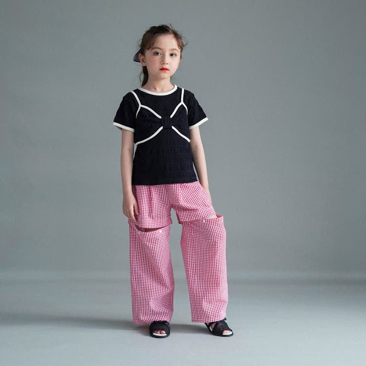 【WEB限定】2WAYギンガムチェックパンツ | ブランシェス | 詳細画像4 