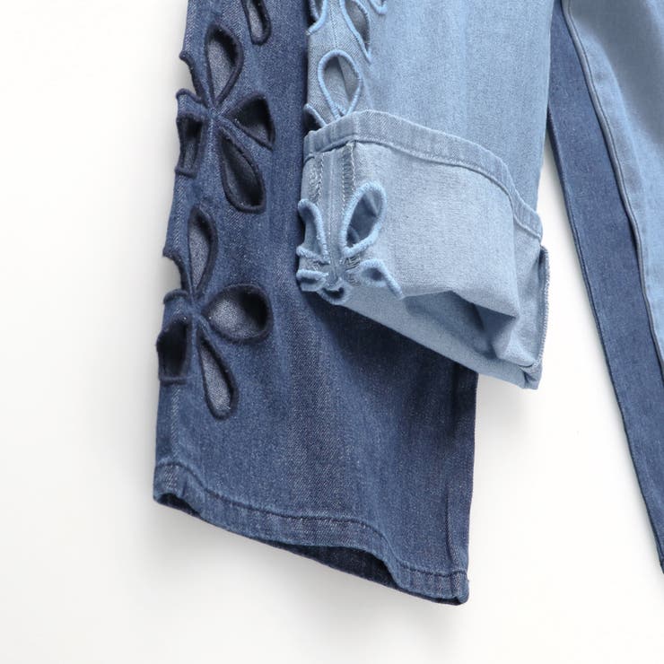 【WEB限定】お花カットモチーフデニムパンツ | ブランシェス | 詳細画像11 