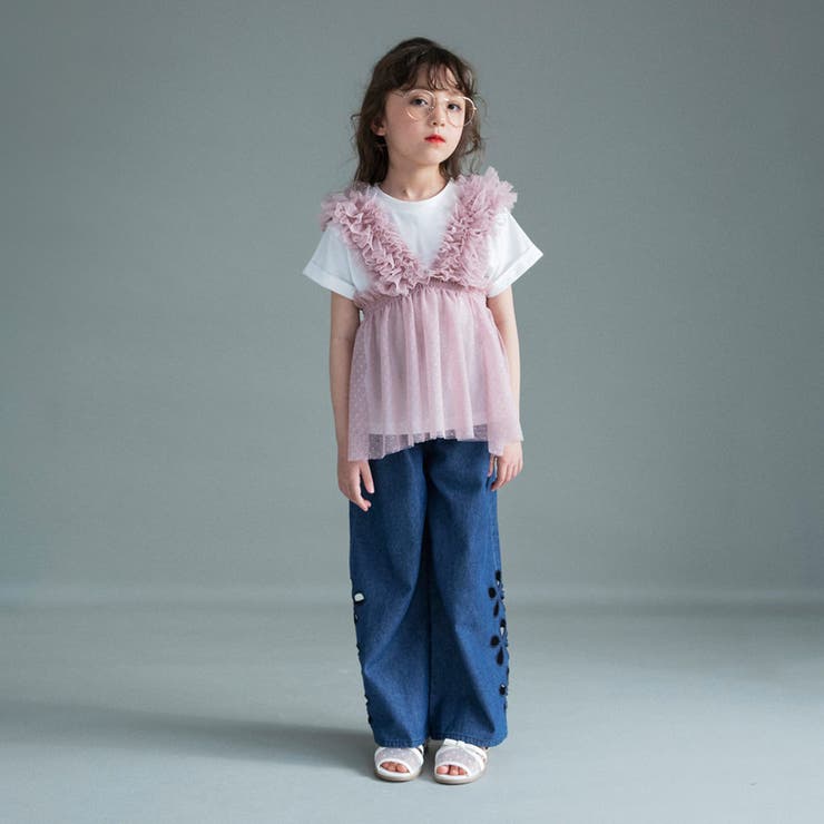 【WEB限定】お花カットモチーフデニムパンツ | ブランシェス | 詳細画像17 