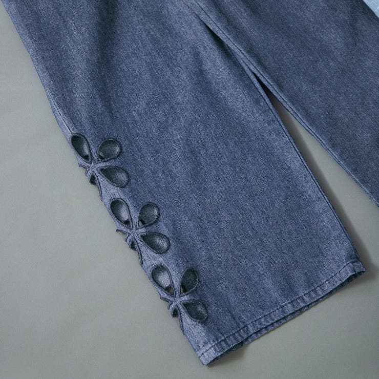 【WEB限定】お花カットモチーフデニムパンツ | ブランシェス | 詳細画像19 