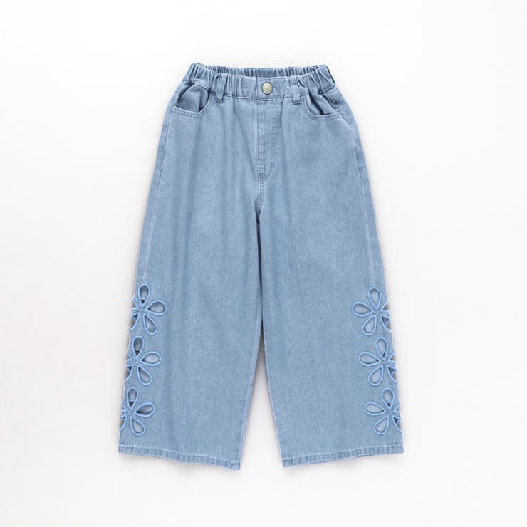 【WEB限定】お花カットモチーフデニムパンツ | ブランシェス | 詳細画像2 