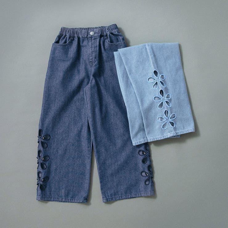 【WEB限定】お花カットモチーフデニムパンツ | ブランシェス | 詳細画像20 