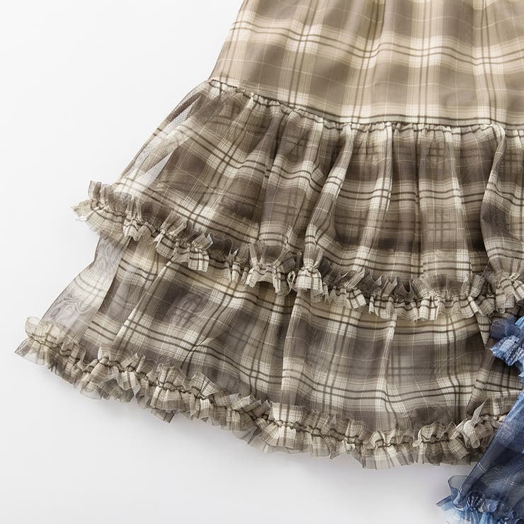 チェックチュールフリルティアードスカート | ブランシェス | 詳細画像10 