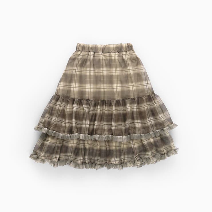 チェックチュールフリルティアードスカート | ブランシェス | 詳細画像11 