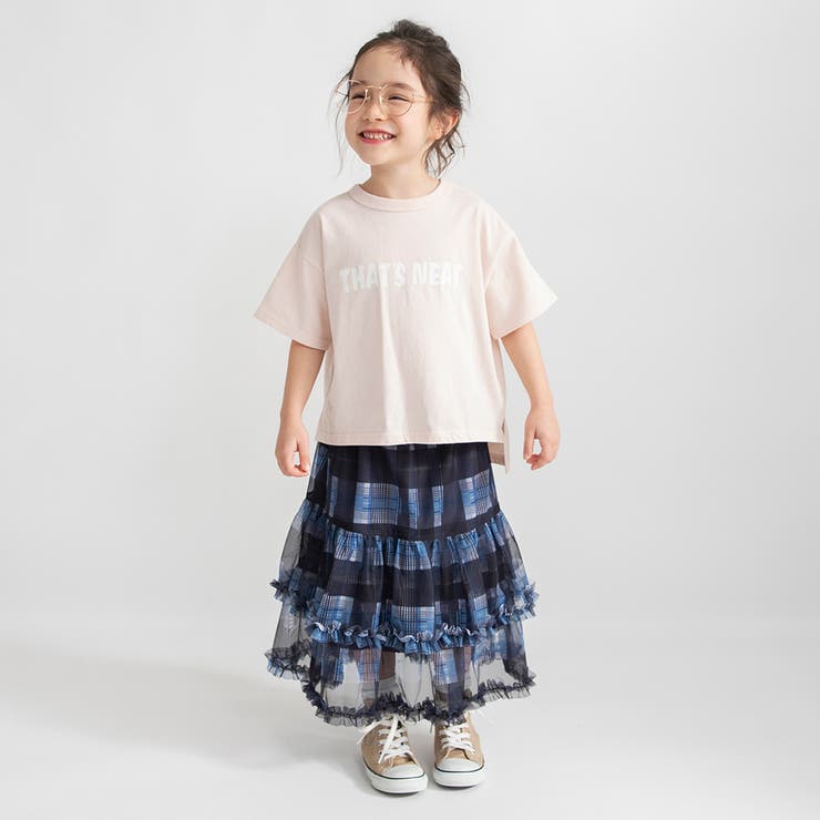 チェックチュールフリルティアードスカート | ブランシェス | 詳細画像14 