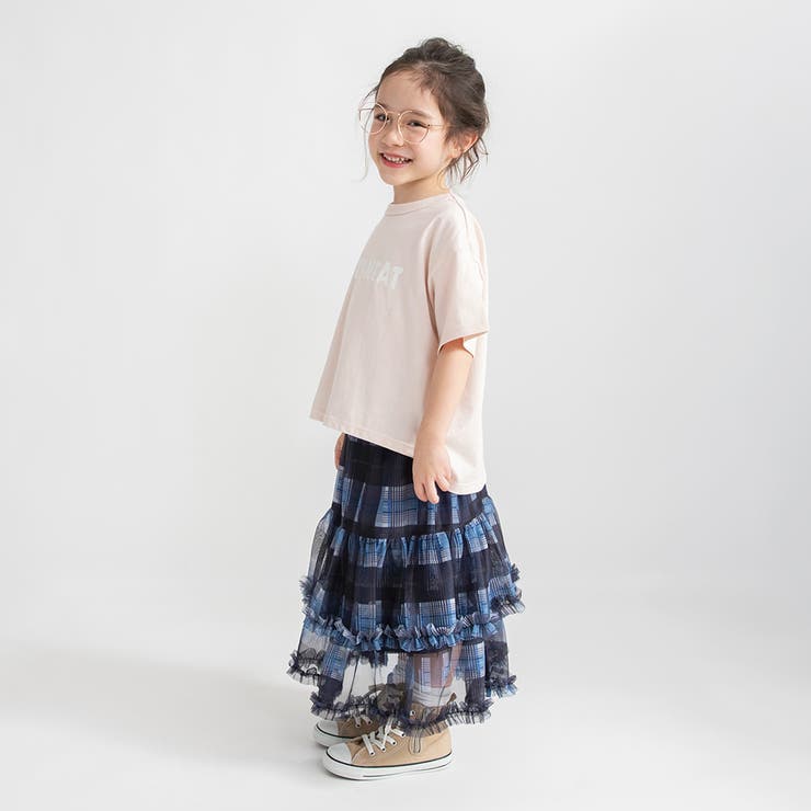 チェックチュールフリルティアードスカート | ブランシェス | 詳細画像15 