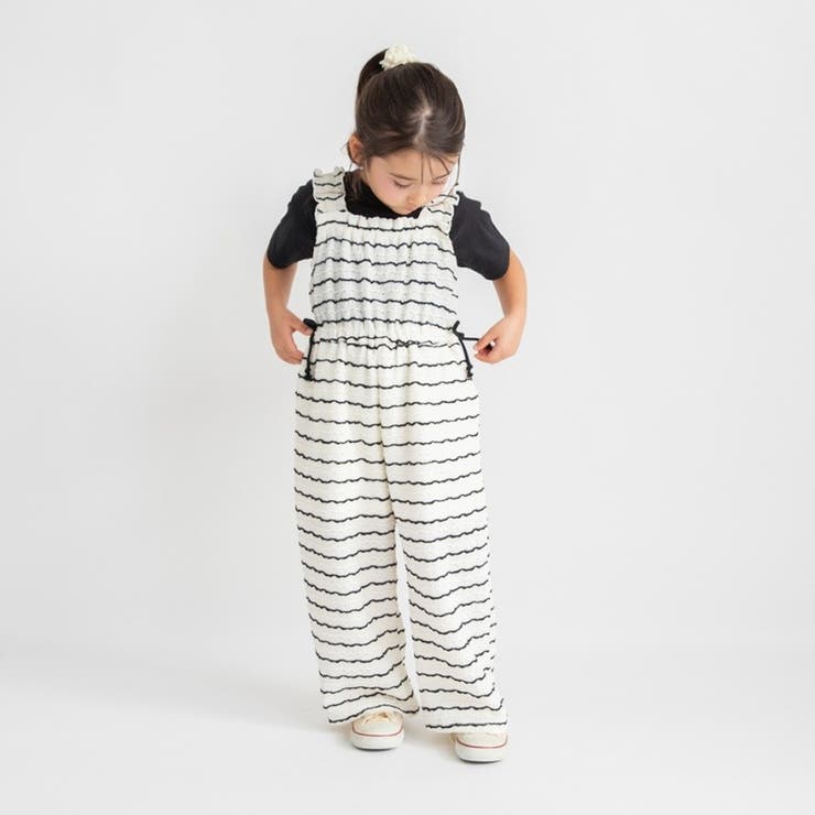 【おそろい】カットジャガードサロペット | ブランシェス | 詳細画像4 