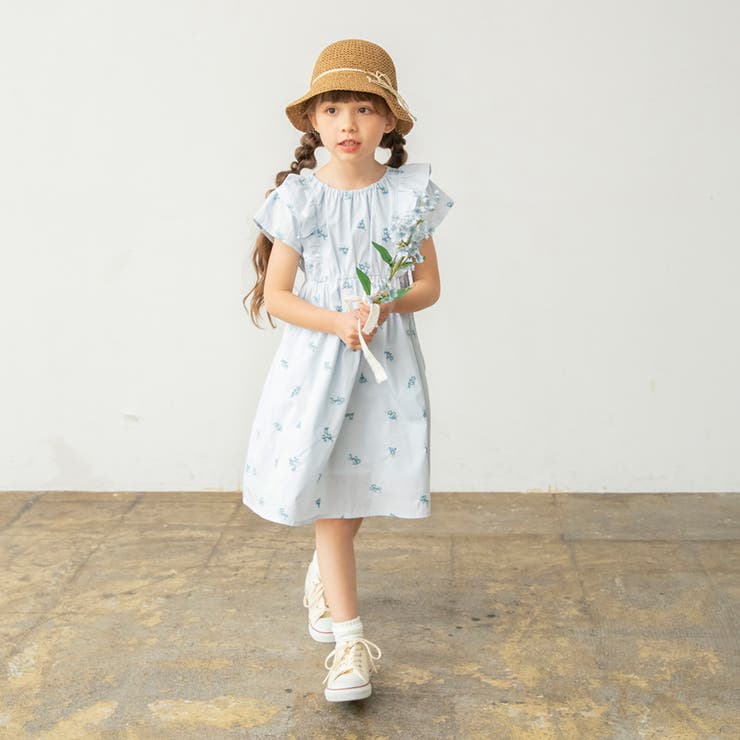 【おそろい】花刺しゅうワンピース キッズ 女の子 | ブランシェス | 詳細画像20 