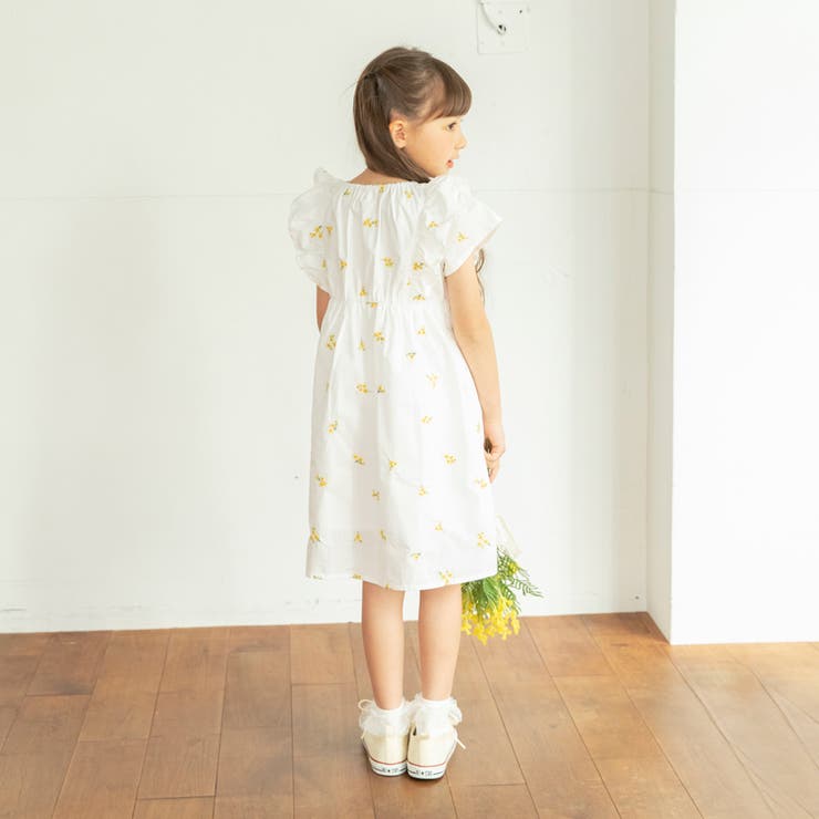 【おそろい】花刺しゅうワンピース キッズ 女の子 | ブランシェス | 詳細画像7 