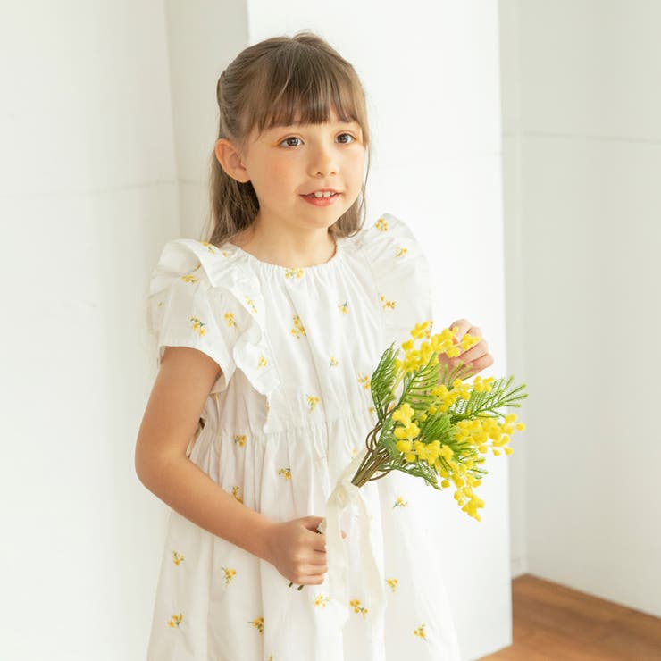 【おそろい】花刺しゅうワンピース キッズ 女の子 | ブランシェス | 詳細画像8 