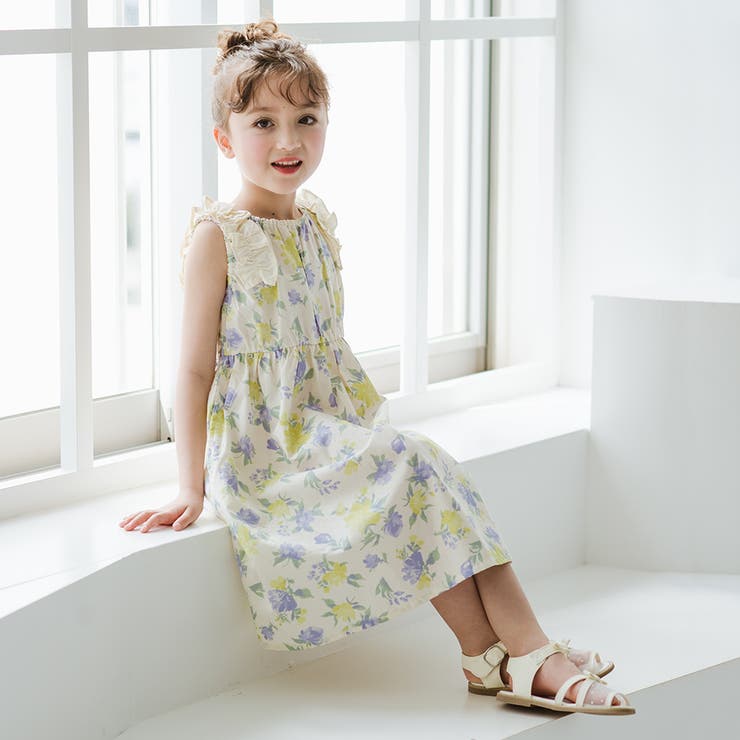 アイボリー | 【ときめきワンピース】肩フリルワンピース | ブランシェス