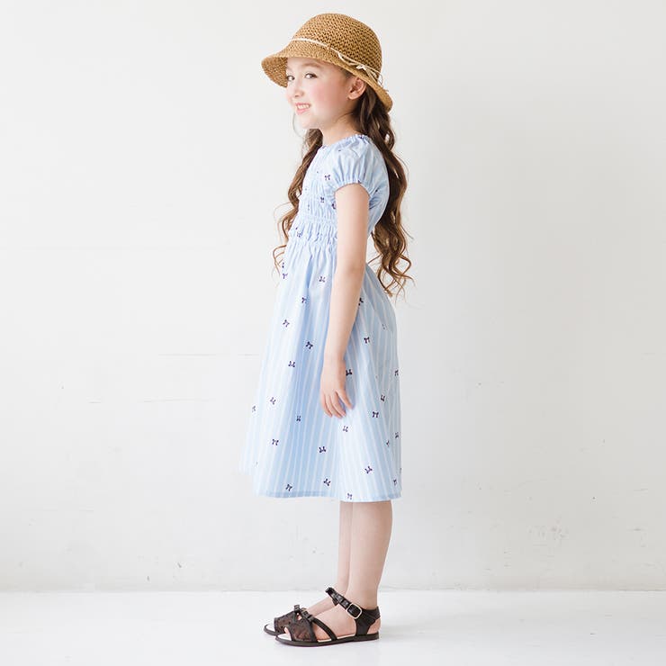 【ときめきワンピース】シャーリング半袖ワンピース | ブランシェス | 詳細画像4 