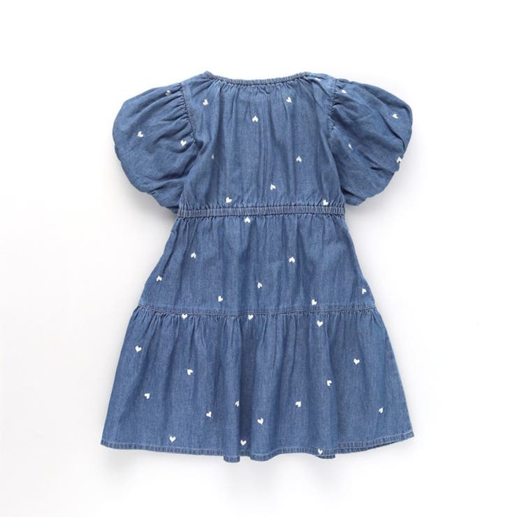 【おそろい】ハート刺しゅうデニムワンピース | ブランシェス | 詳細画像19 