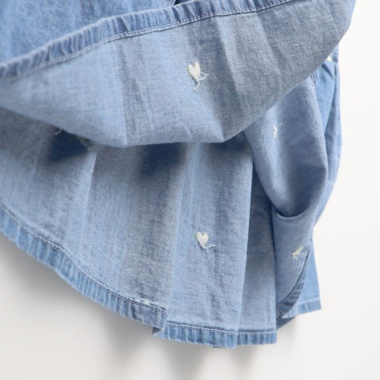 【おそろい】ハート刺しゅうデニムワンピース | ブランシェス | 詳細画像9 