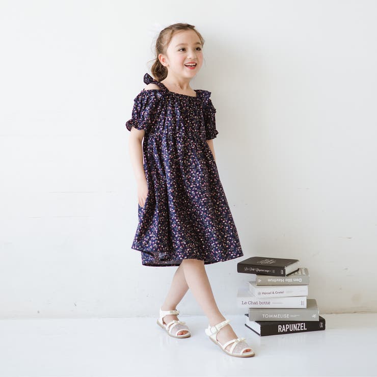 【おそろい】小花柄フリル肩あきワンピース | ブランシェス | 詳細画像14 