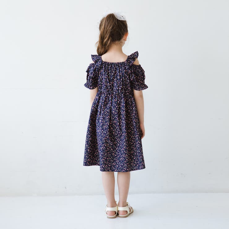 【おそろい】小花柄フリル肩あきワンピース | ブランシェス | 詳細画像15 