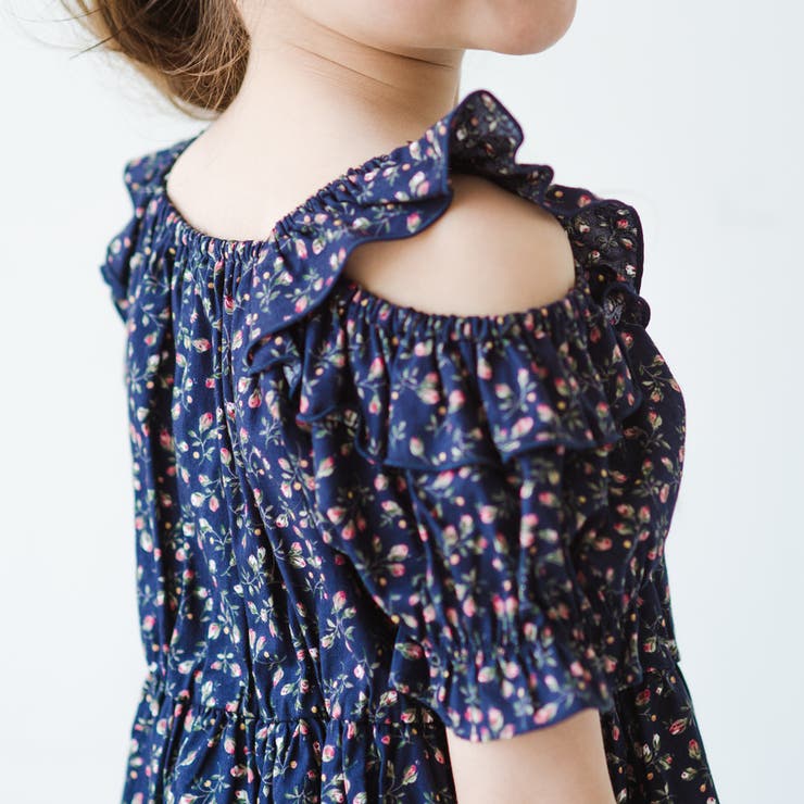 【おそろい】小花柄フリル肩あきワンピース | ブランシェス | 詳細画像18 