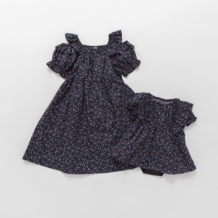 【おそろい】小花柄フリル肩あきワンピース | ブランシェス | 詳細画像19 