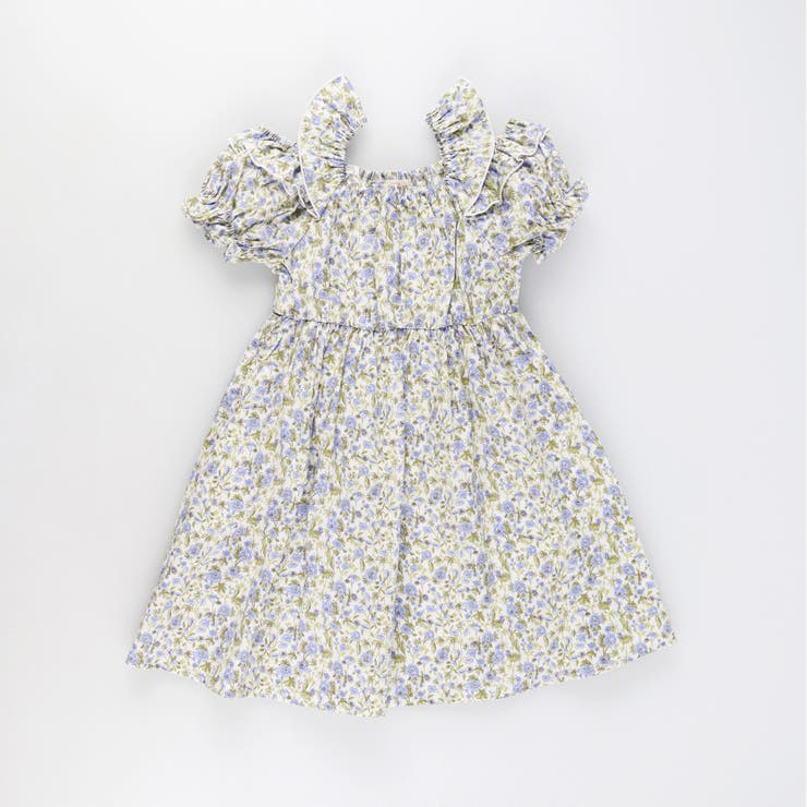 【おそろい】小花柄フリル肩あきワンピース | ブランシェス | 詳細画像2 