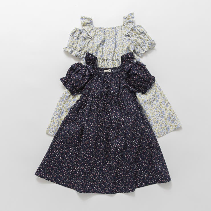 【おそろい】小花柄フリル肩あきワンピース | ブランシェス | 詳細画像20 