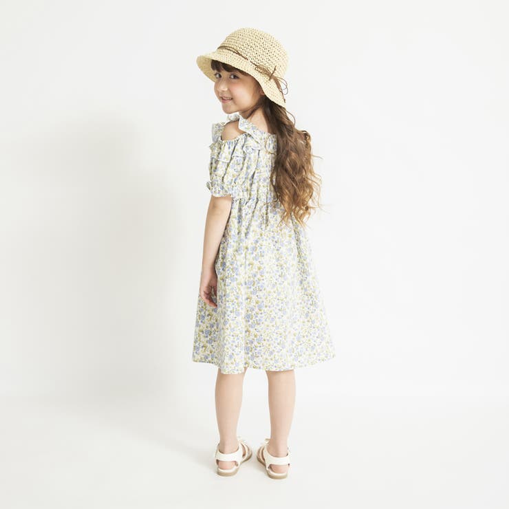 【おそろい】小花柄フリル肩あきワンピース | ブランシェス | 詳細画像6 