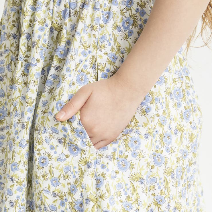 【おそろい】小花柄フリル肩あきワンピース | ブランシェス | 詳細画像8 