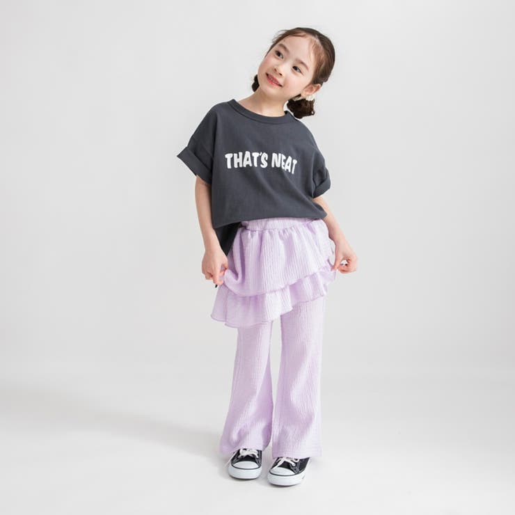 フリル付きカットフレアパンツ | ブランシェス | 詳細画像4 