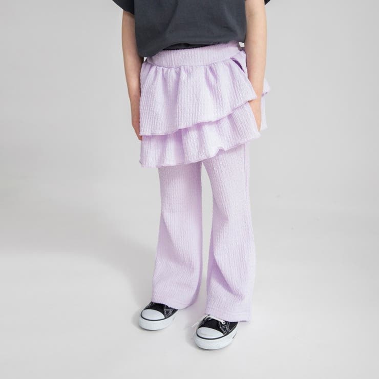 ラベンダー | フリル付きカットフレアパンツ | ブランシェス