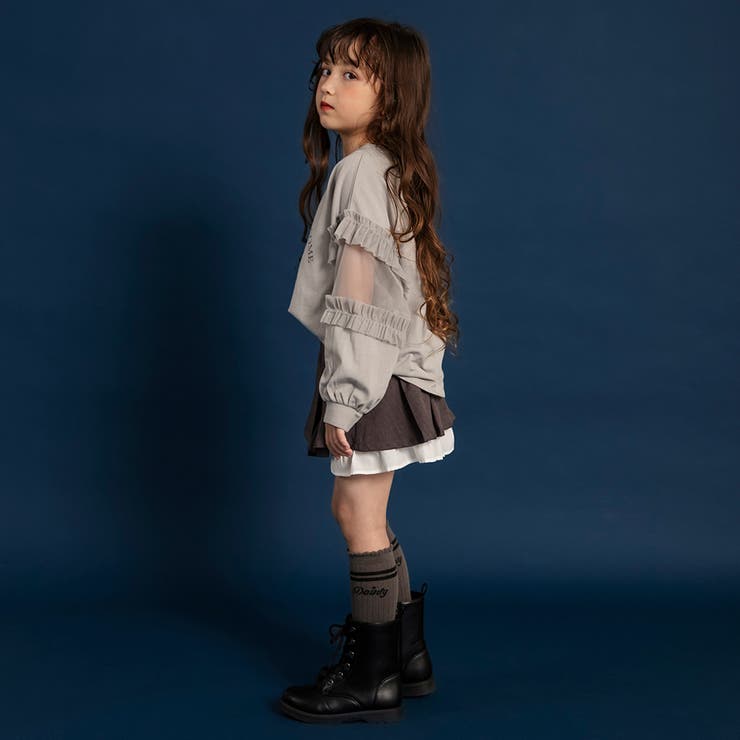 【WEB限定】チュール切替長袖Tシャツ 150cm リンクコーデ | ブランシェス | 詳細画像12 
