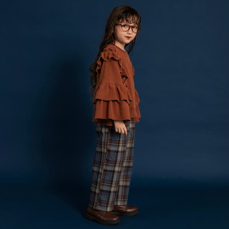 【WEB限定】チェックワイドパンツ 150cm リンクコーデ | ブランシェス | 詳細画像4 