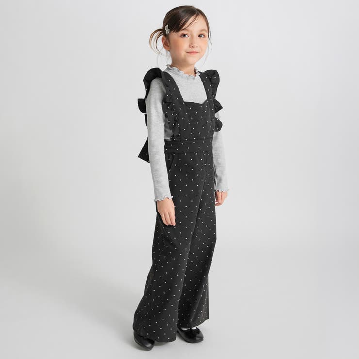 ブラック | 【プチレディ】バックリボンサロペット 150cm ジュニア | ブランシェス